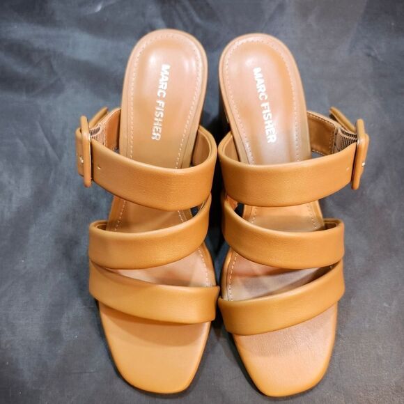 BRAND NEW MARC FISHER BLOCK-HEEL ROUND-TOE SANDAL - Picture 1 of 13